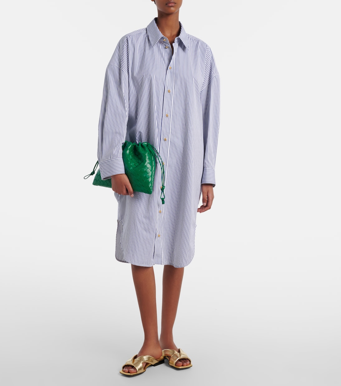 Riva metallic leather mules | Bottega Veneta