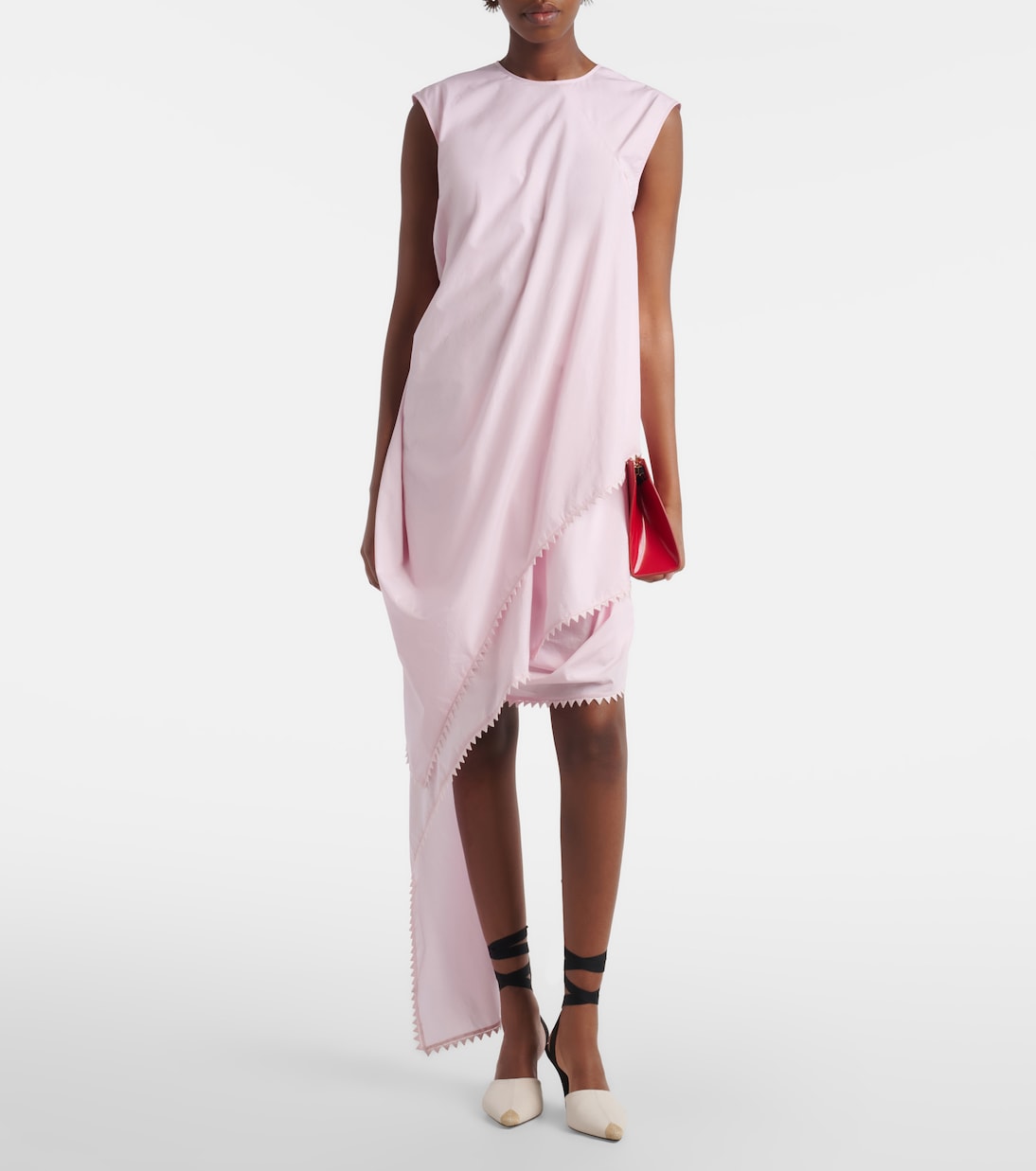 Traversin asymmetric cotton poplin minidress | Jacquemus