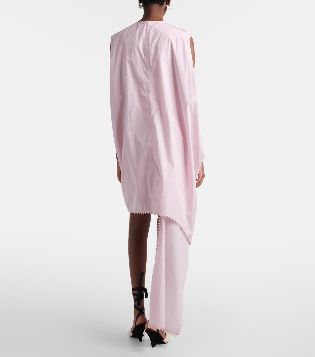 Traversin asymmetric cotton poplin minidress | Jacquemus