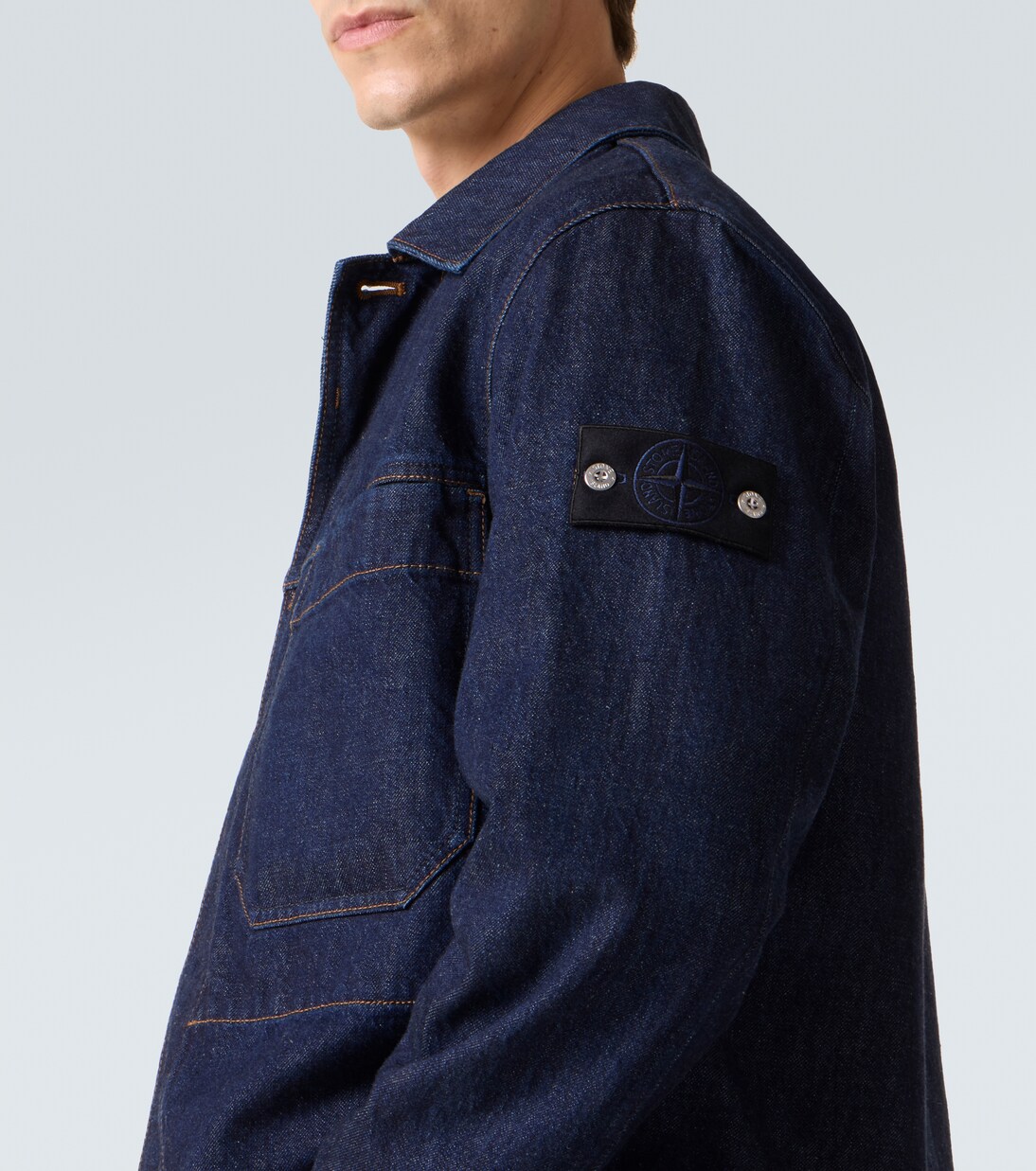 Hemdjacke Compass aus Denim | Stone Island