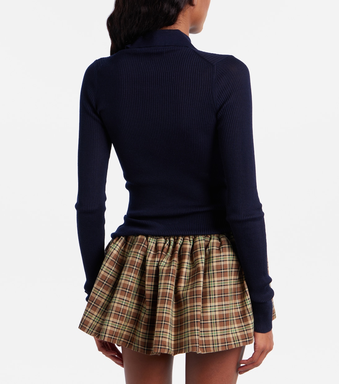 Polohemd aus Kaschmir und Seide | Miu Miu