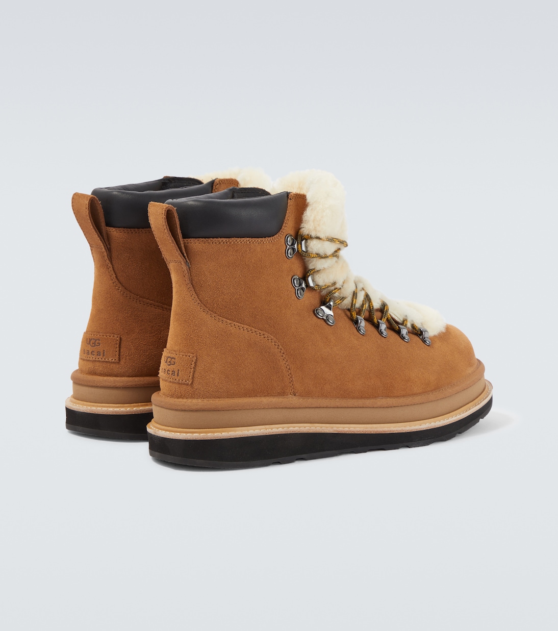 x UGG suede and shearling hiking boots | Sacai