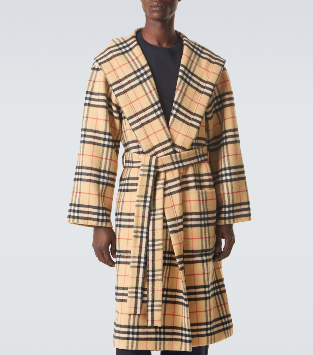 Burberry Check wool and cashmere robe | Burberry