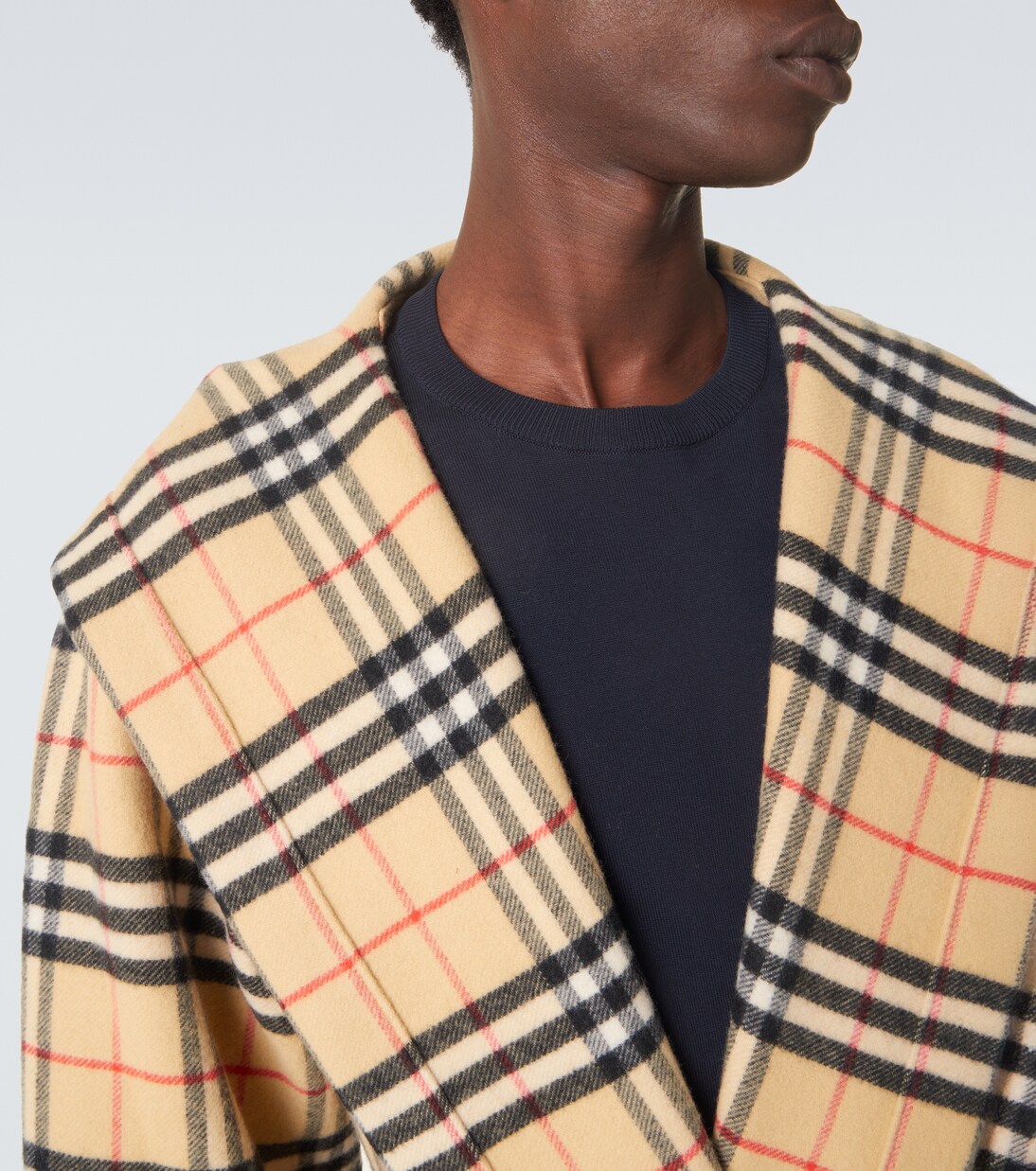Burberry Check wool and cashmere robe | Burberry