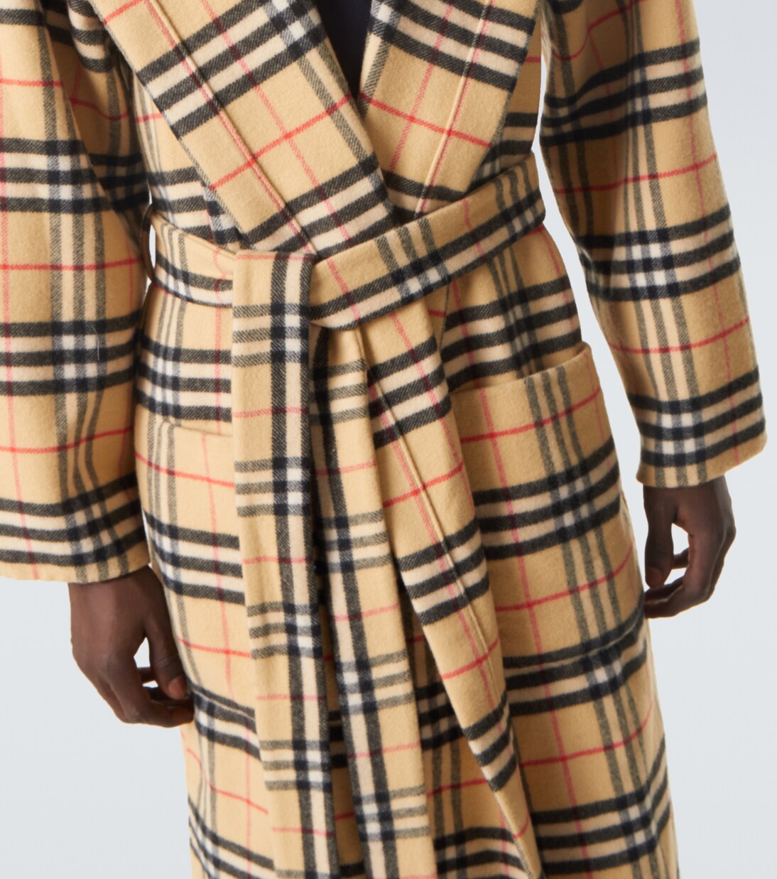 Burberry Check wool and cashmere robe | Burberry