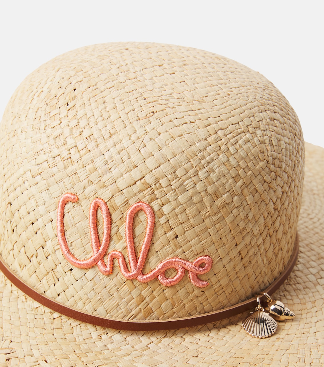 Logo raffia sun hat | Chloé Kids
