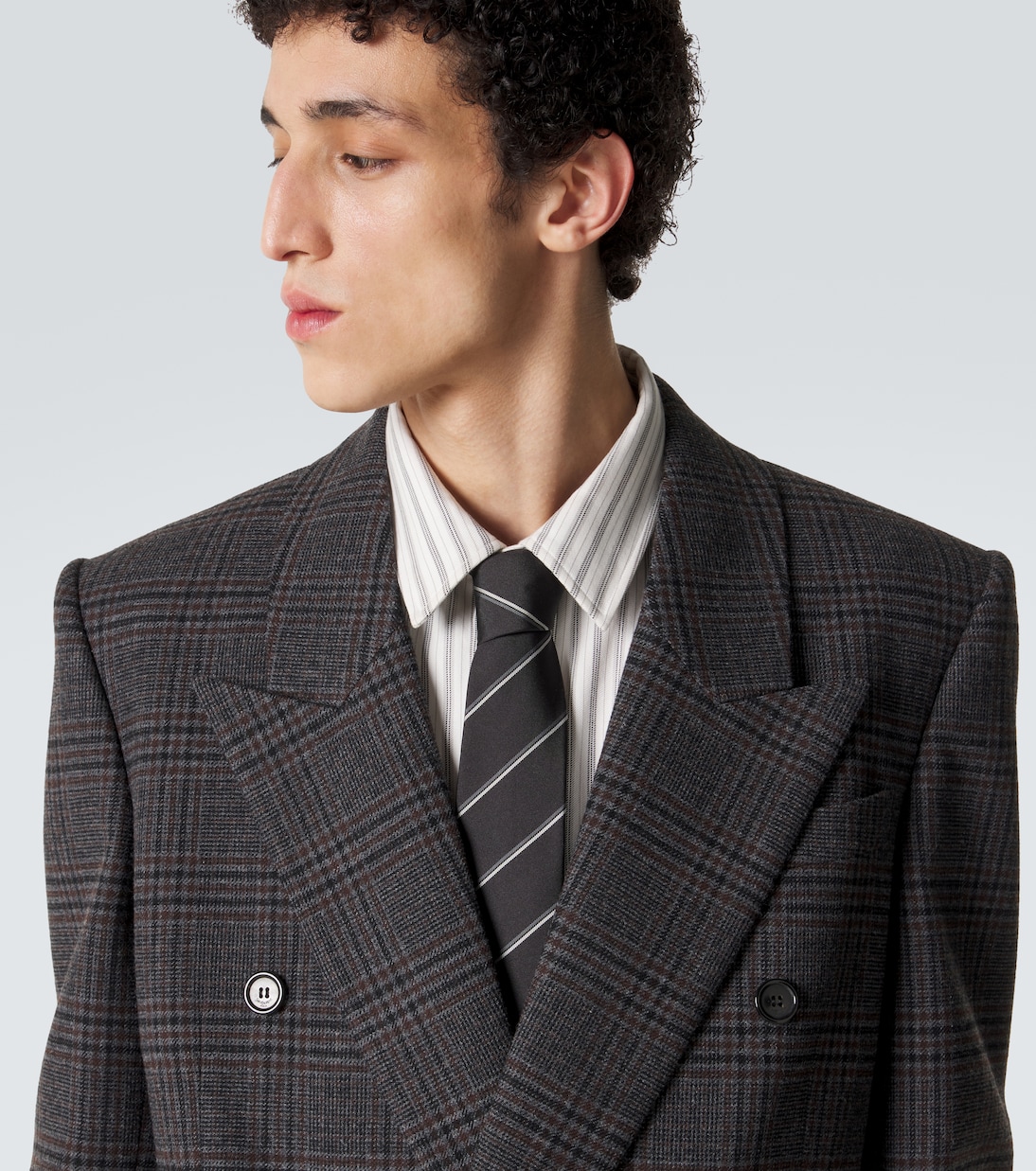 Striped silk tie | Saint Laurent