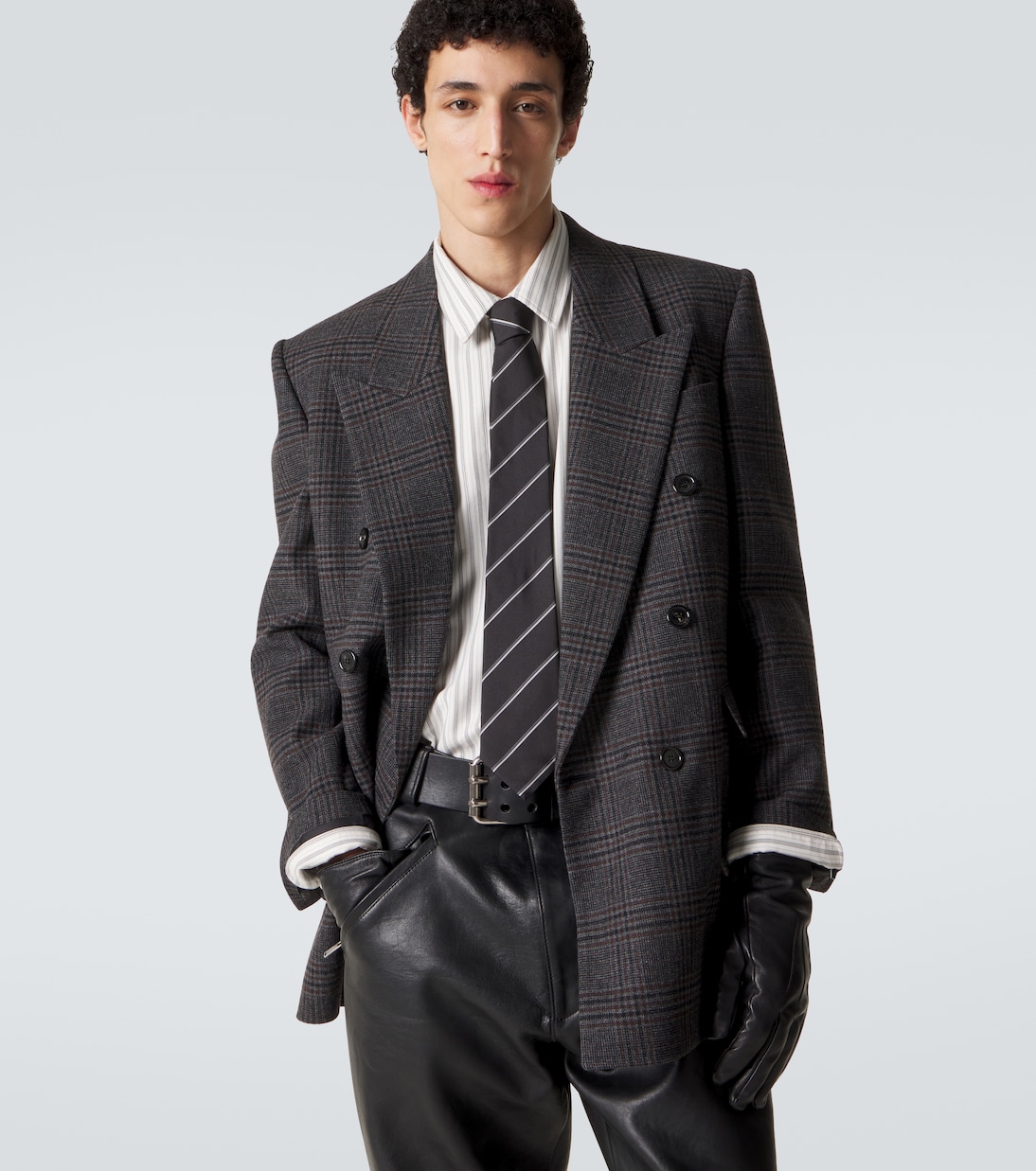 Striped silk tie | Saint Laurent