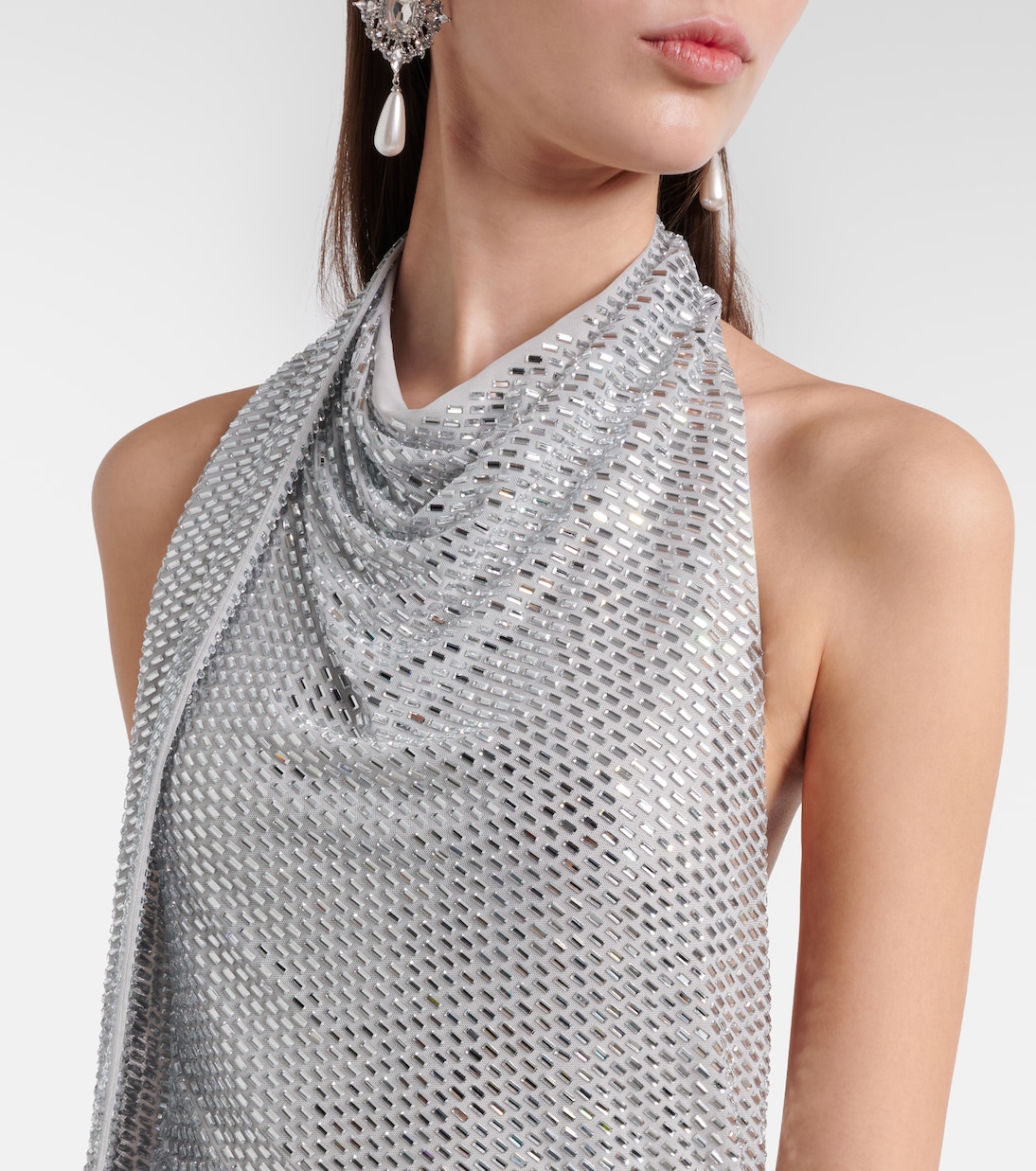 Maxikleid mit Kristallen | Self-Portrait