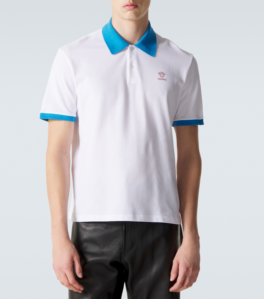 Polo en coton à logo | Versace