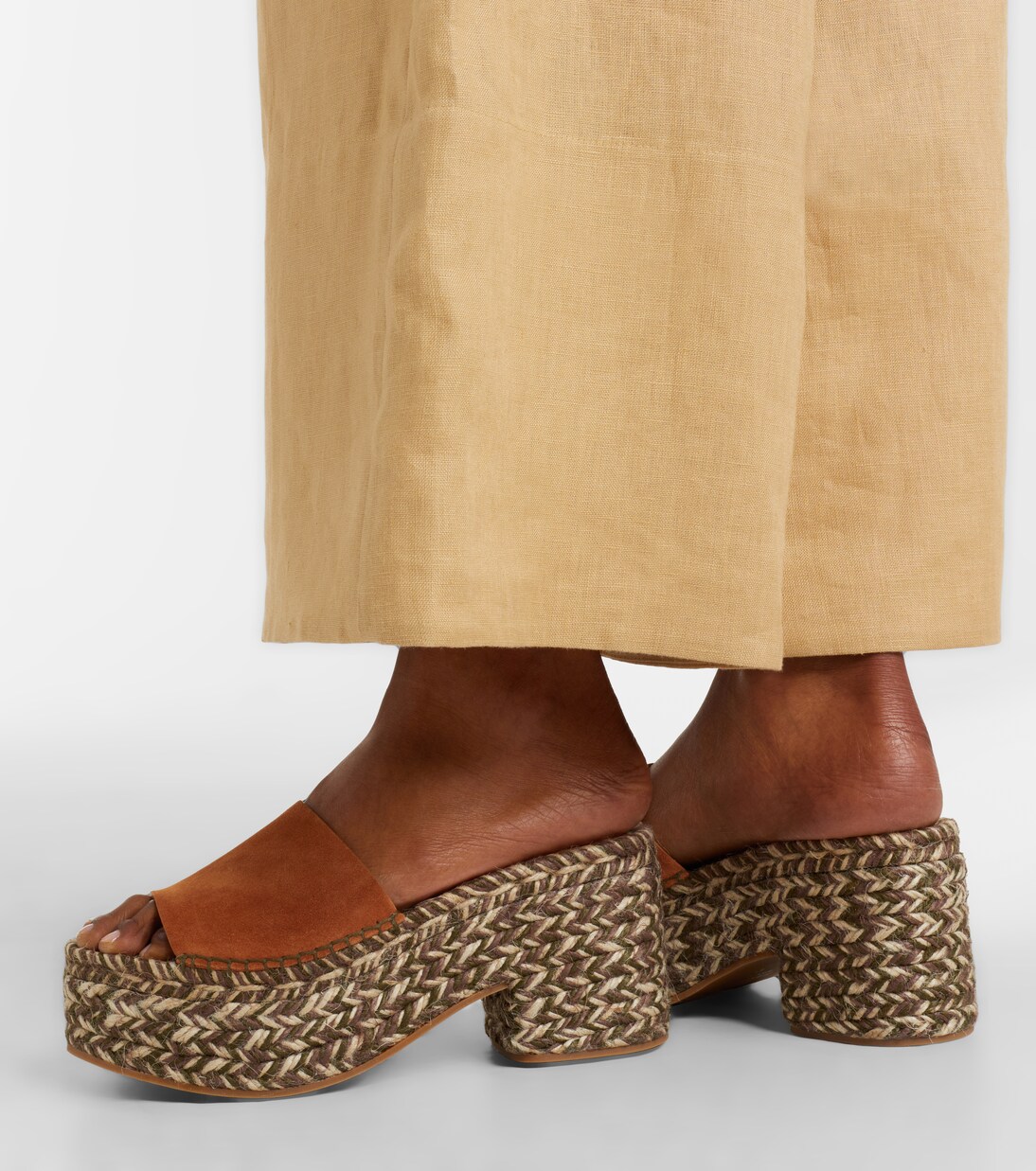 Suede platform espadrille slides | Farm Rio