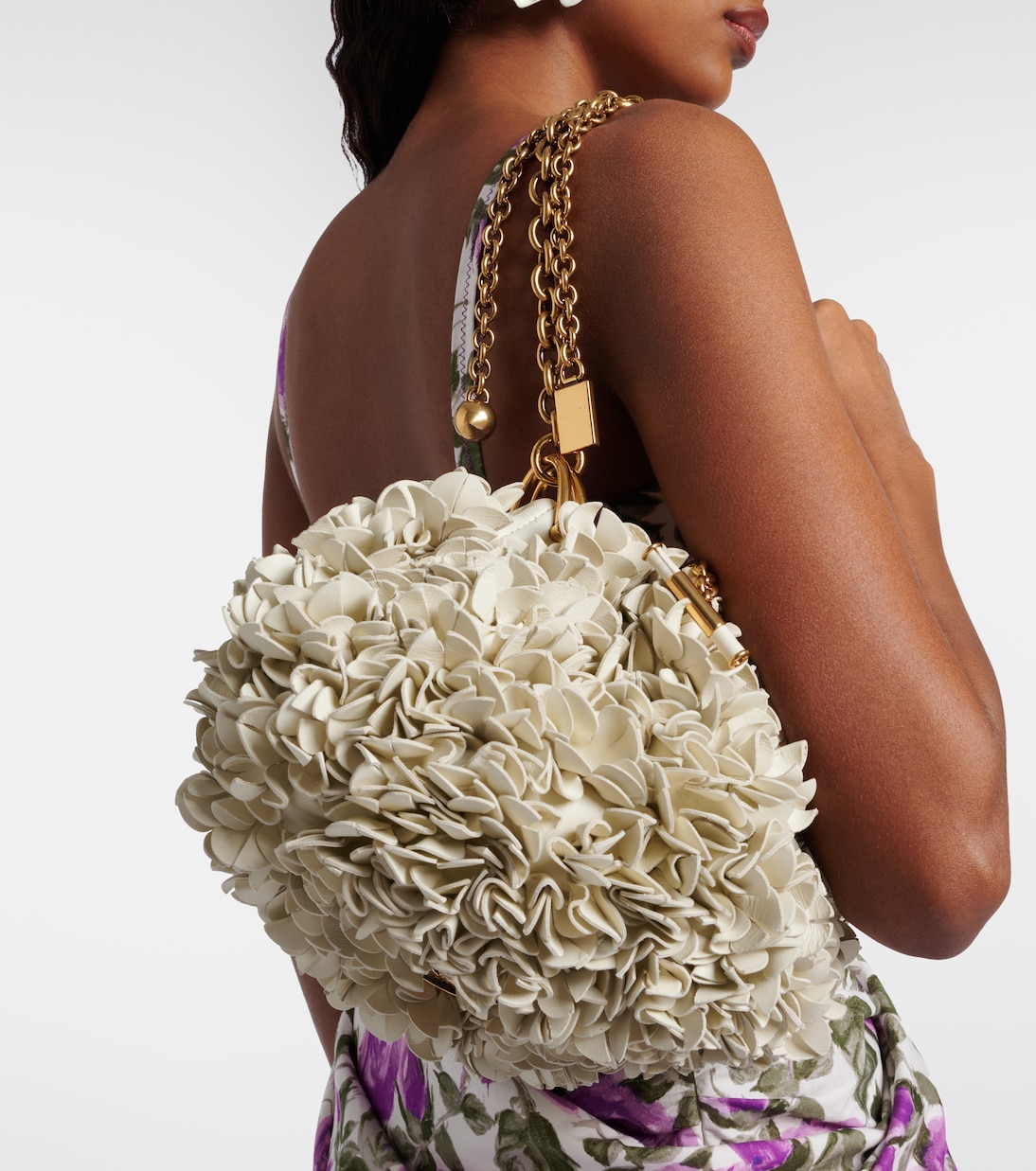 Sac Chloé Plissé en cuir à fleurs | Chloé