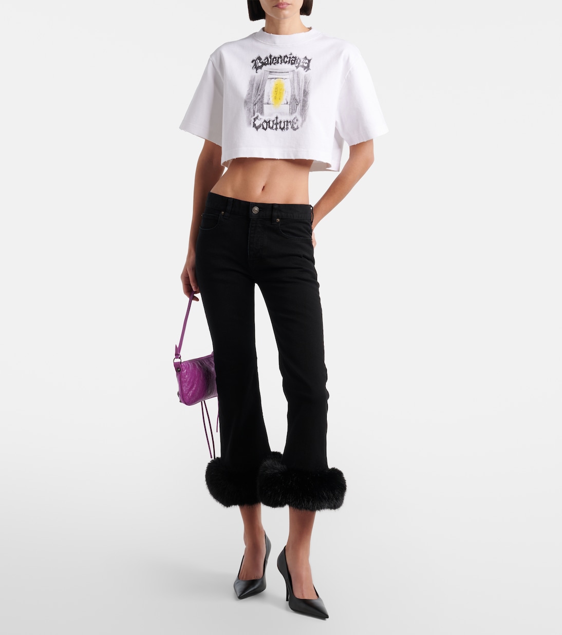 T-shirt court en coton | Balenciaga