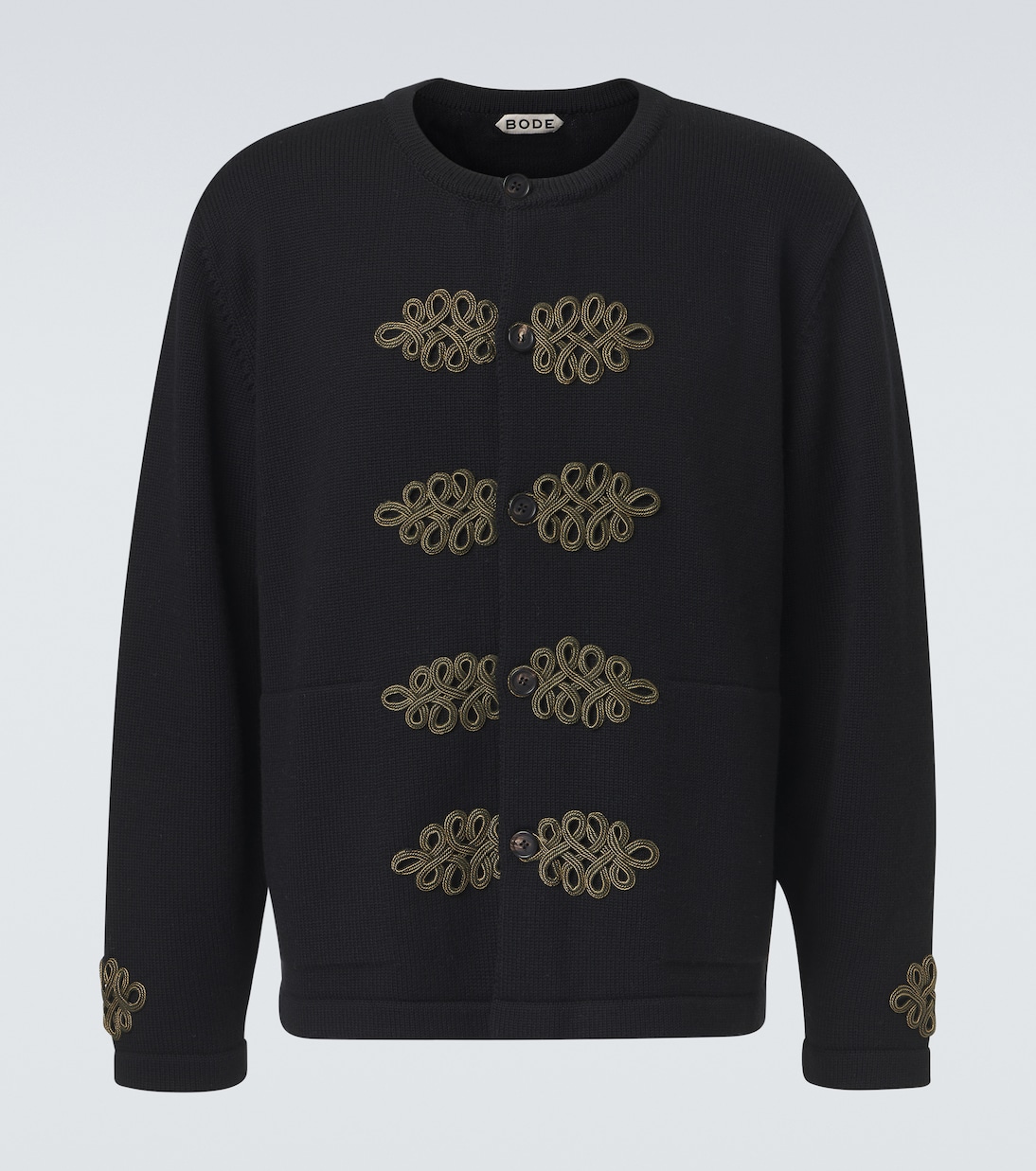 Cárdigan Looped Frog de lana bordado | Bode