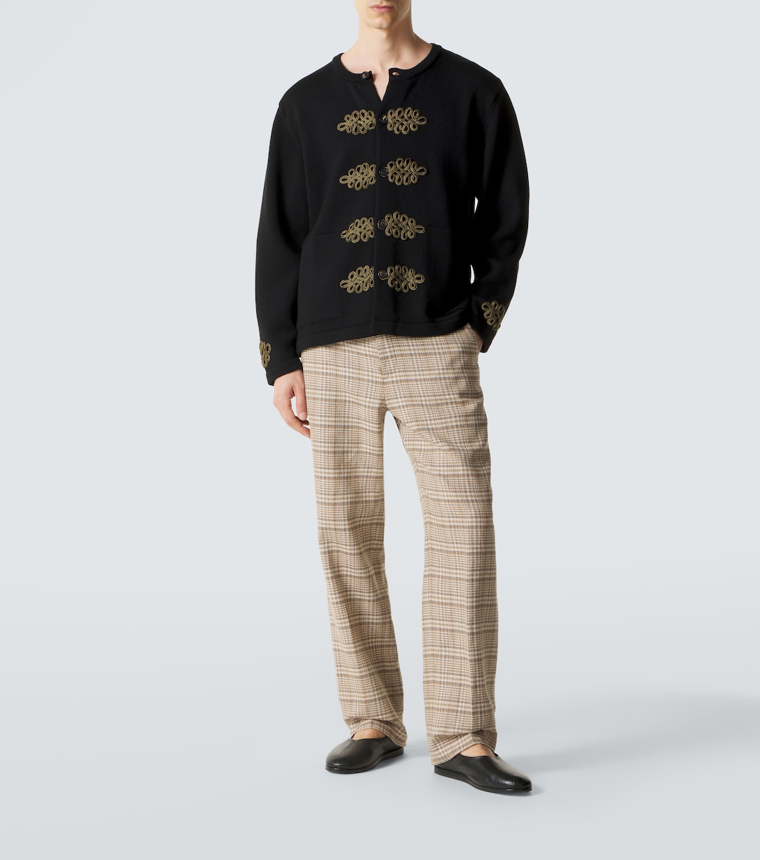 Cárdigan Looped Frog de lana bordado | Bode