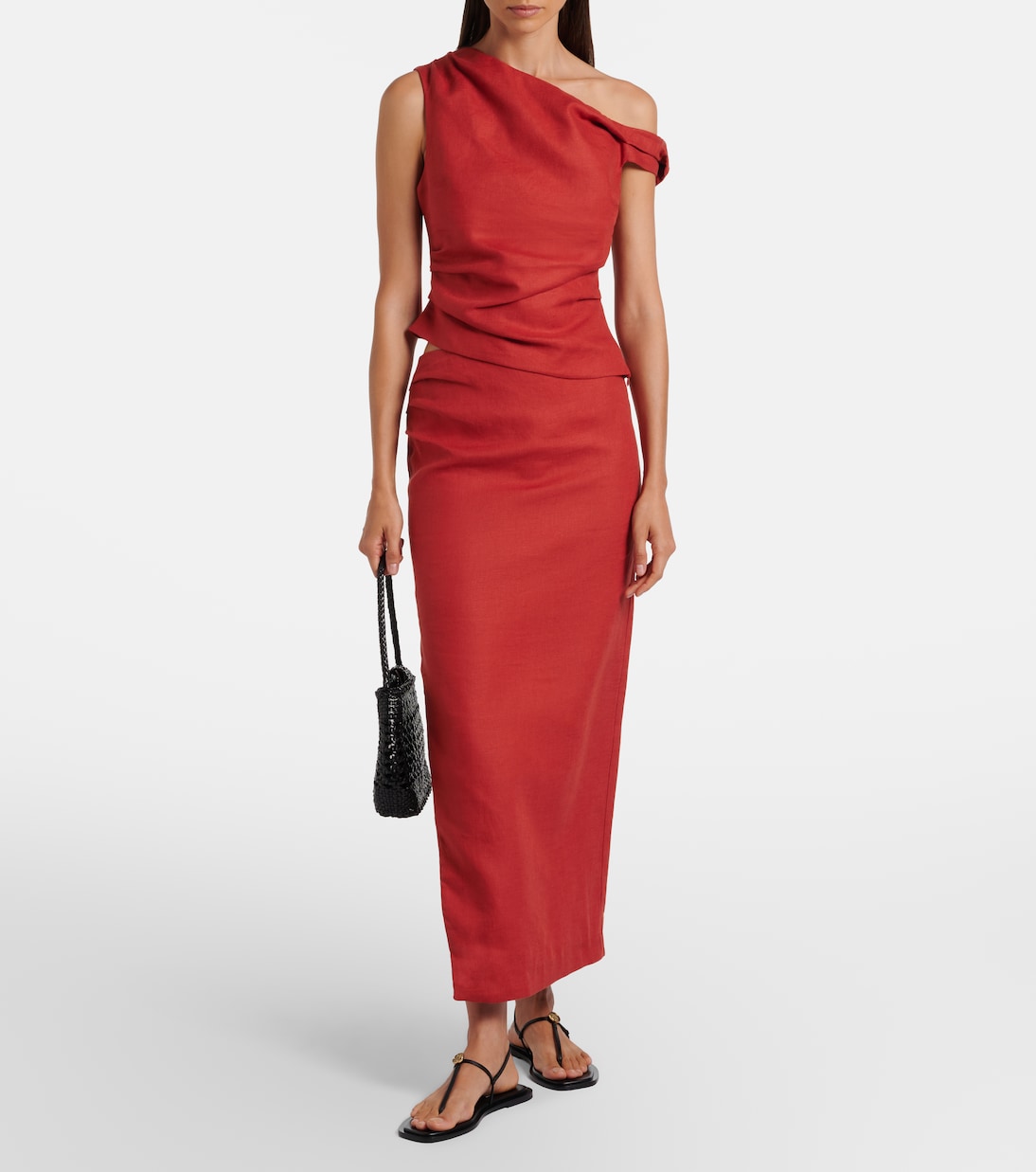 Asymmetric linen top | SIR