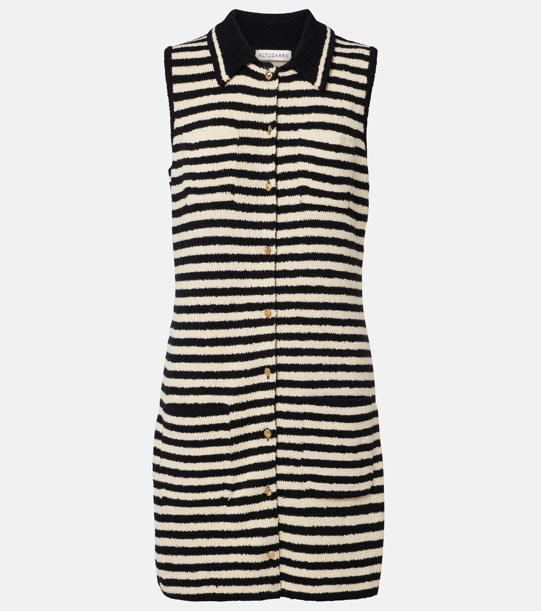 Robe polo Mamie en coton mélangé à rayures | Altuzarra