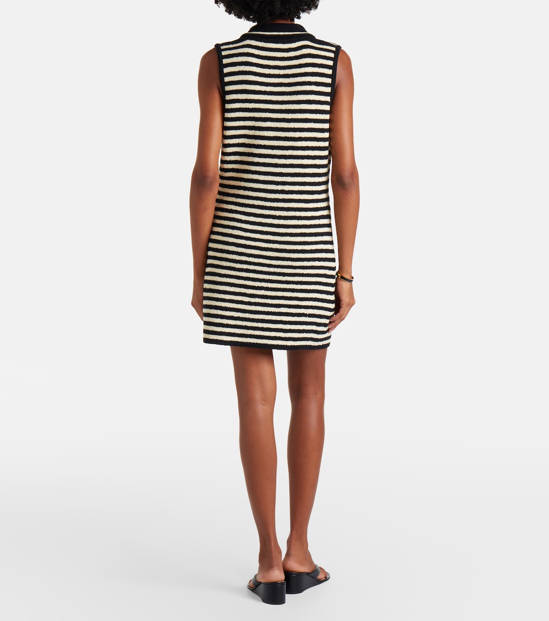Robe polo Mamie en coton mélangé à rayures | Altuzarra