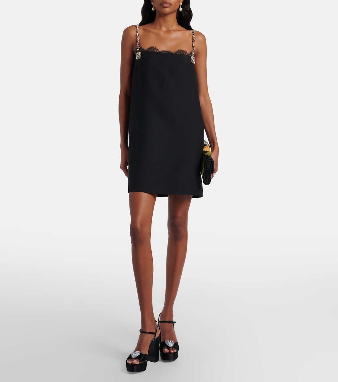 Cœur Royal embellished satin platform sandals | Valentino Garavani