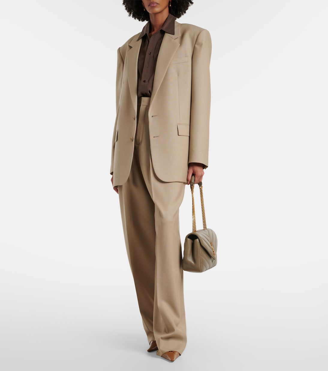 Sac porté épaule Loulou Medium en cuir | Saint Laurent