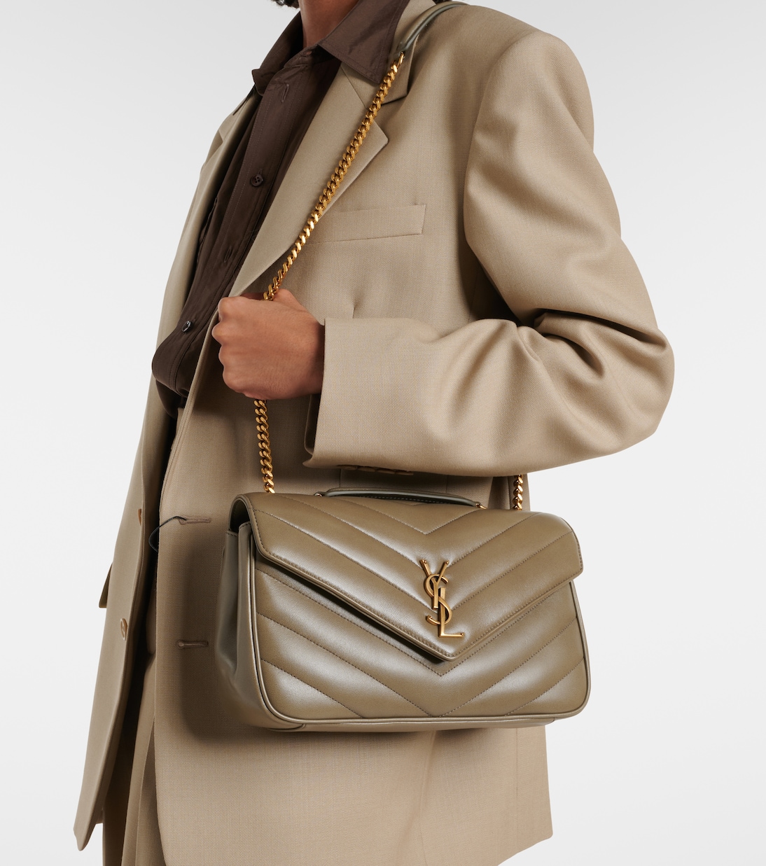 Sac porté épaule Loulou Medium en cuir | Saint Laurent