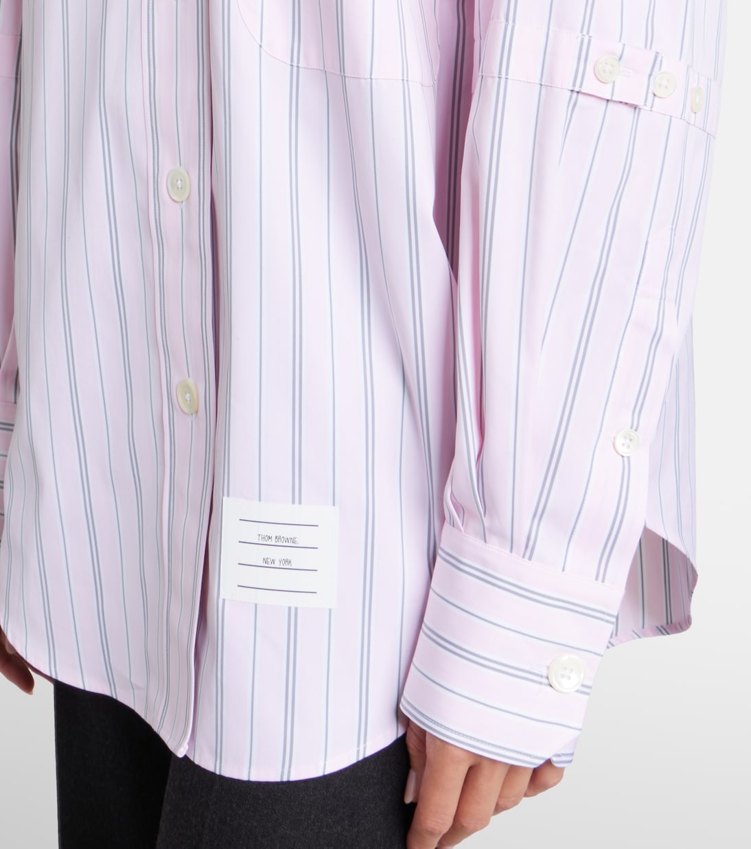 Striped cotton poplin shirt | Thom Browne