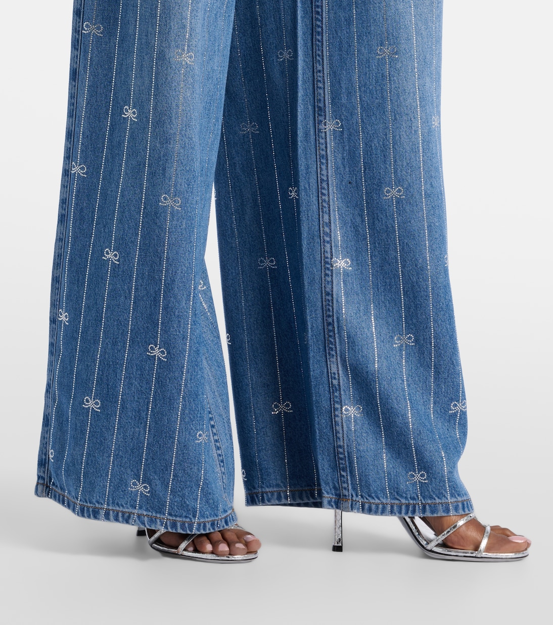Verzierte Wide-Leg Jeans | Self-Portrait