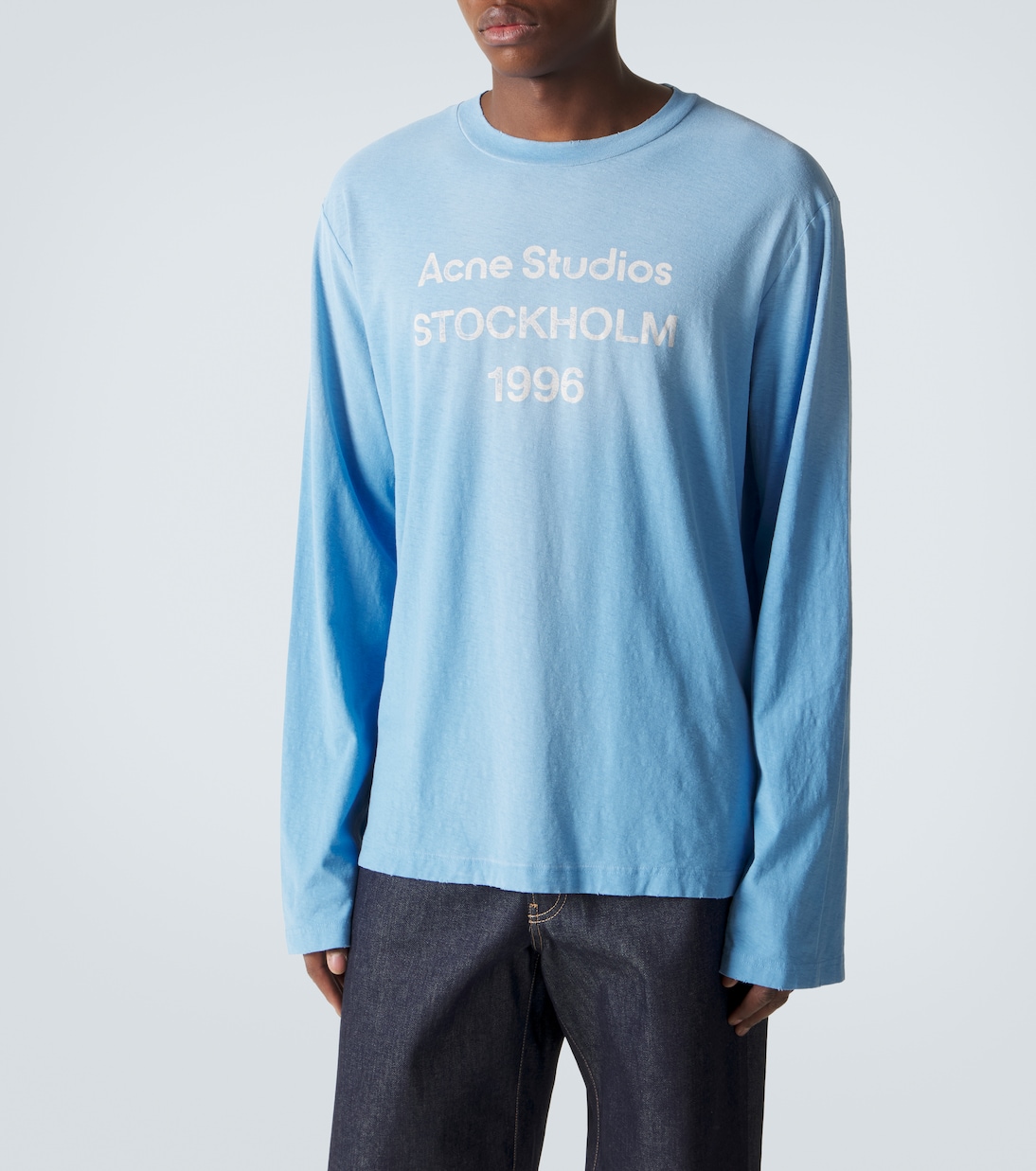 Distressed cotton-blend jersey T-shirt | Acne Studios