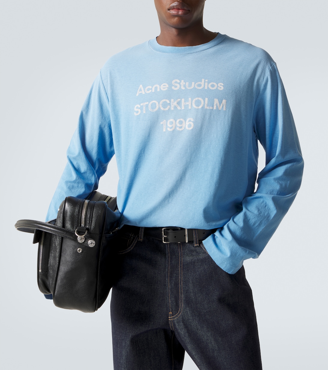 Distressed cotton-blend jersey T-shirt | Acne Studios