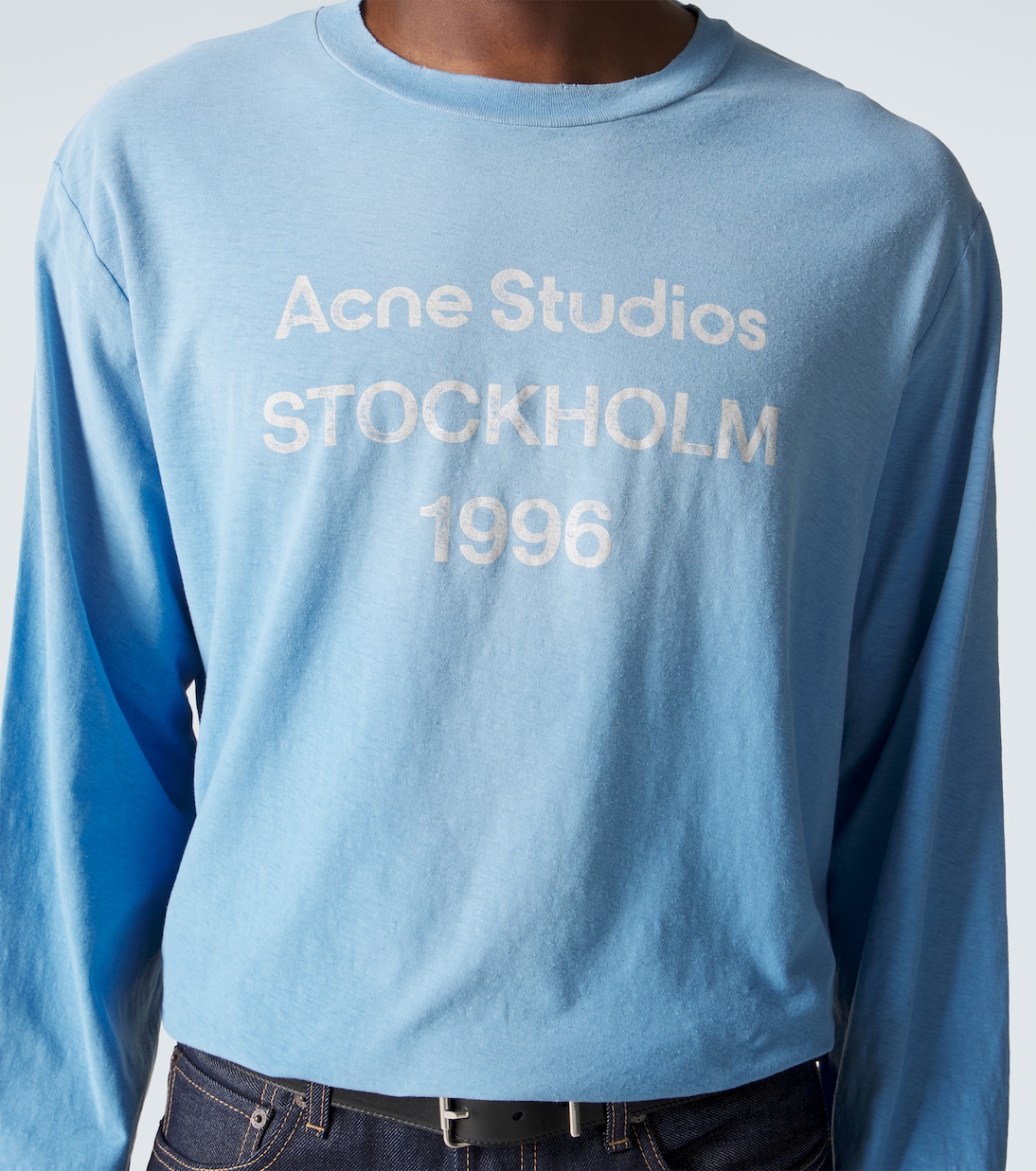Distressed cotton-blend jersey T-shirt | Acne Studios