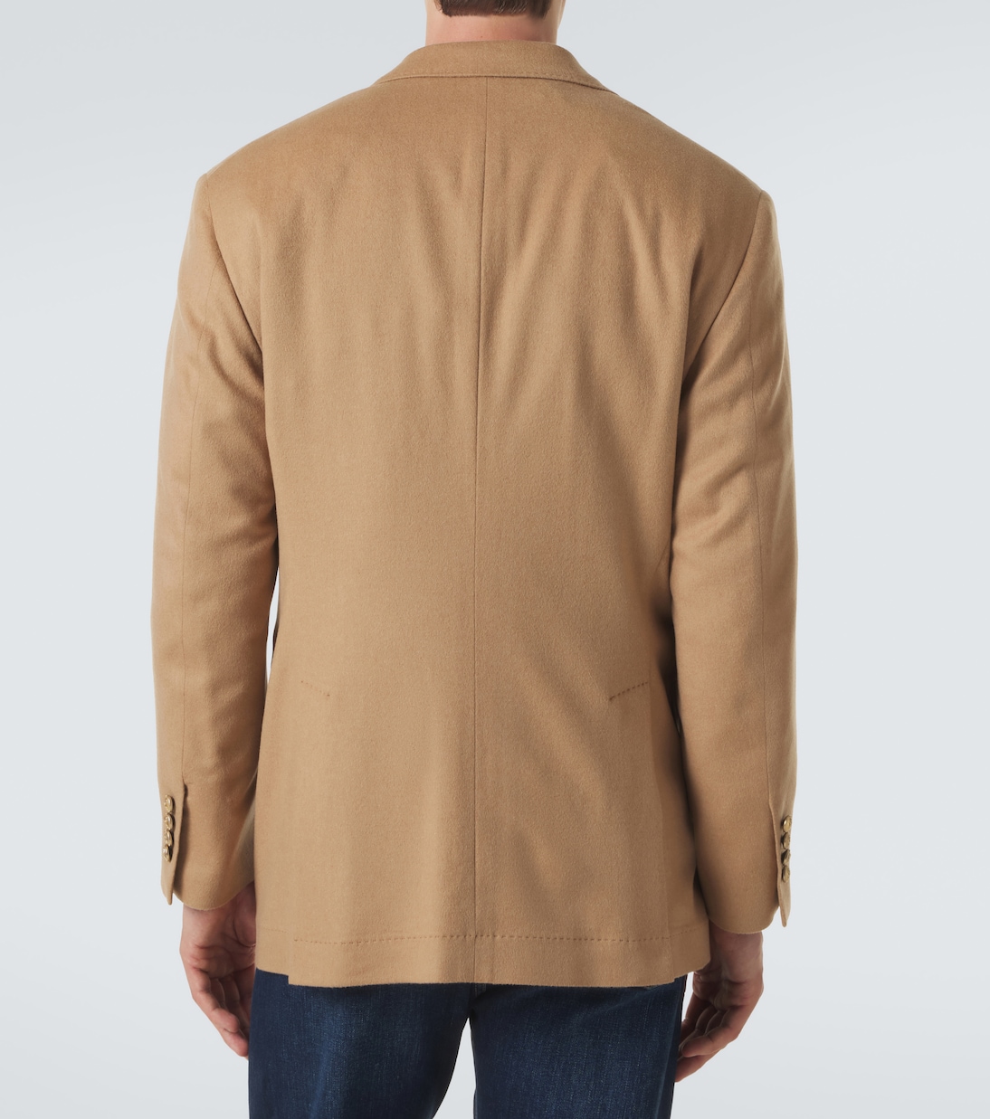 Camel hair double-breasted suit jacket | Brunello Cucinelli