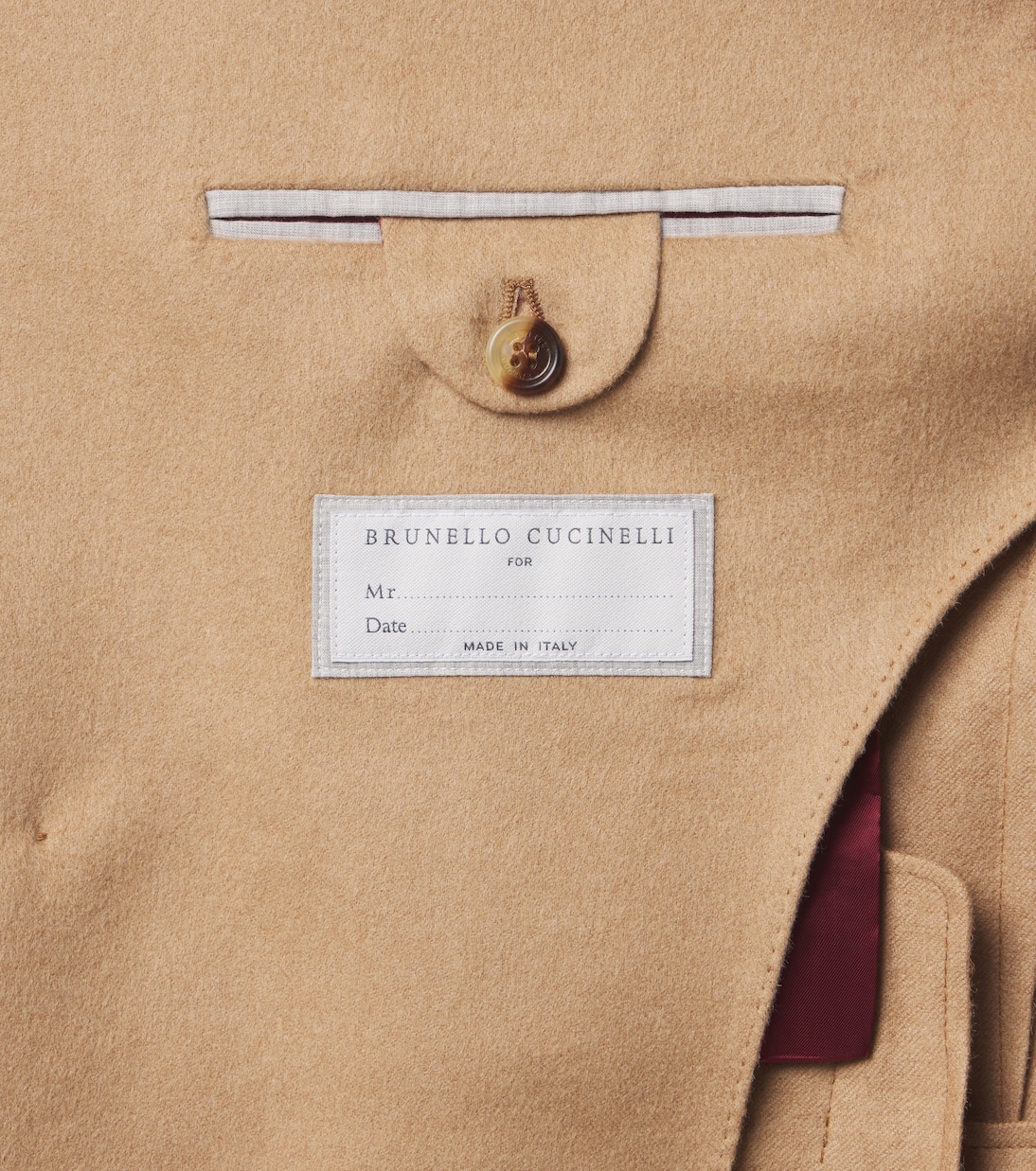 Camel hair double-breasted suit jacket | Brunello Cucinelli