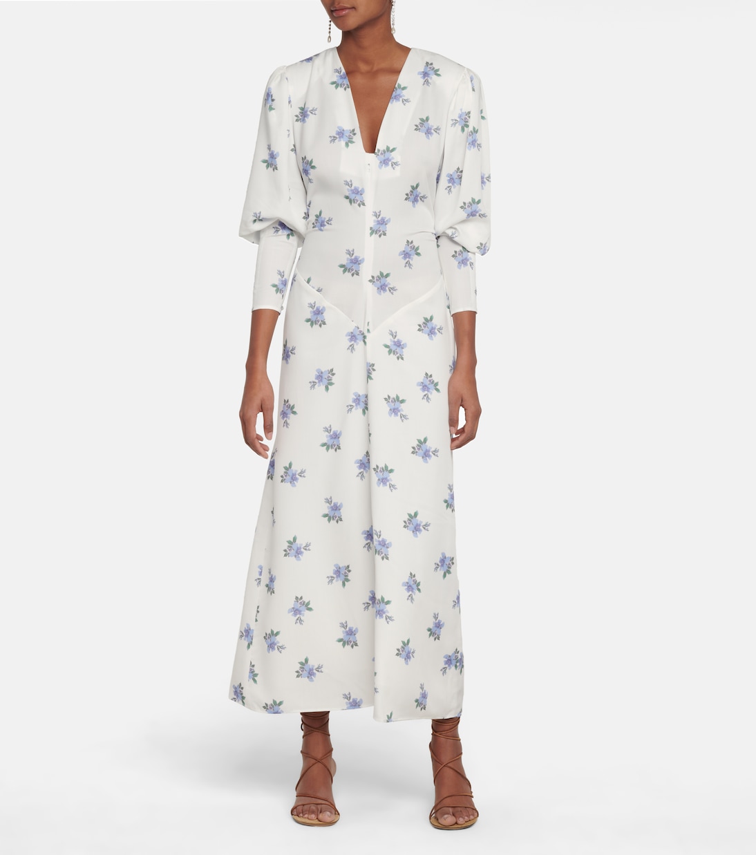 Robe midi Bagenia à fleurs | Isabel Marant