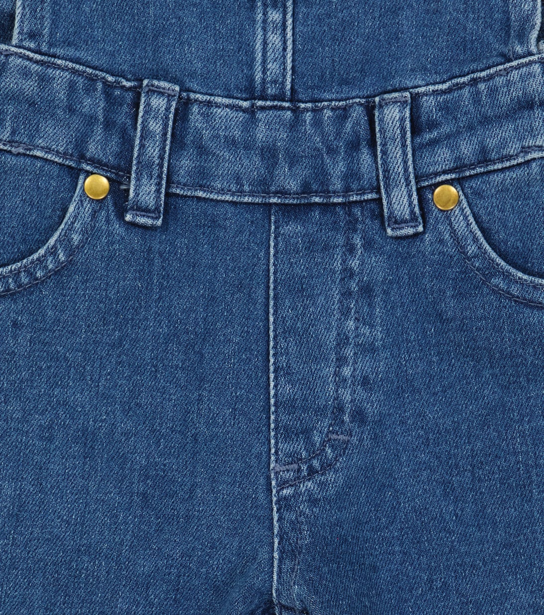 Logo-embroidered denim dungarees | Mini Rodini