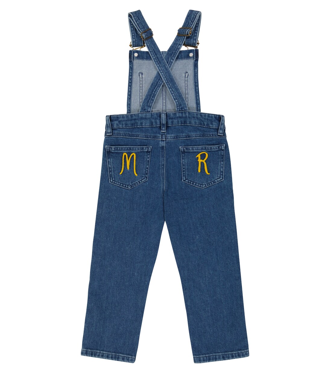 Logo-embroidered denim dungarees | Mini Rodini