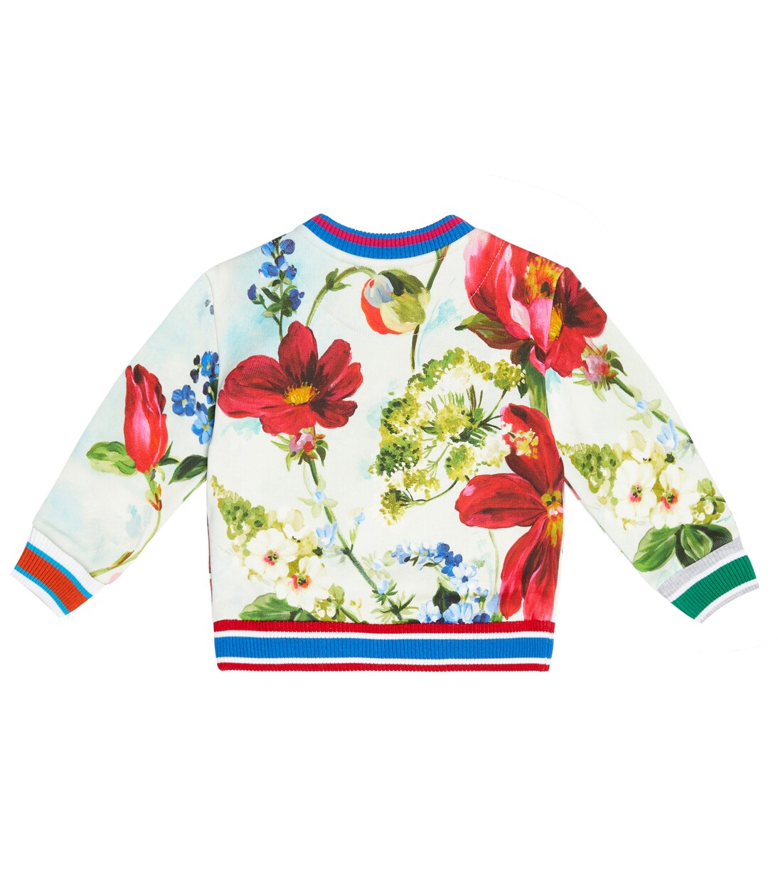 Baby logo floral cotton sweatshirt | Dolce&Gabbana Kids
