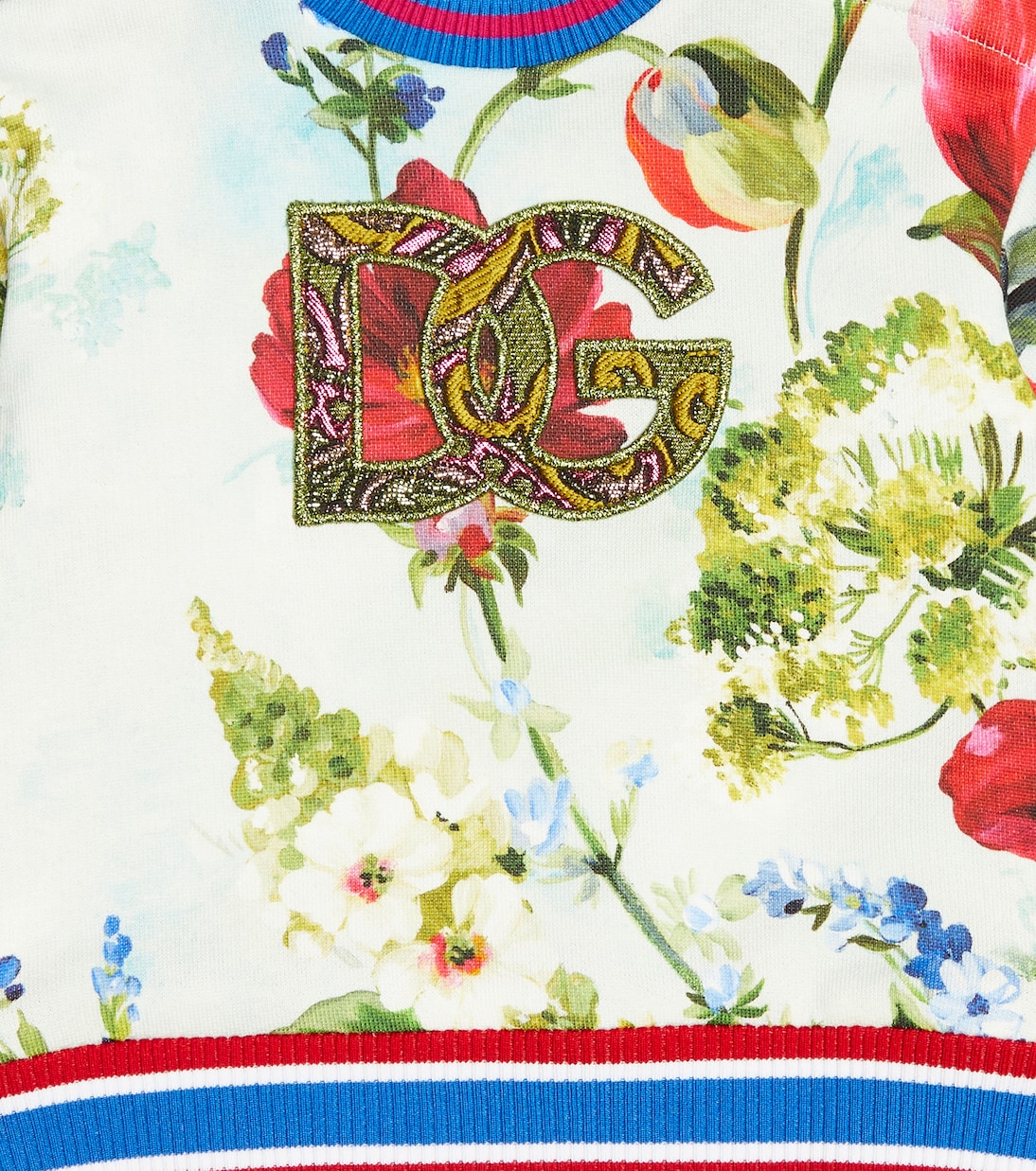 Baby logo floral cotton sweatshirt | Dolce&Gabbana Kids