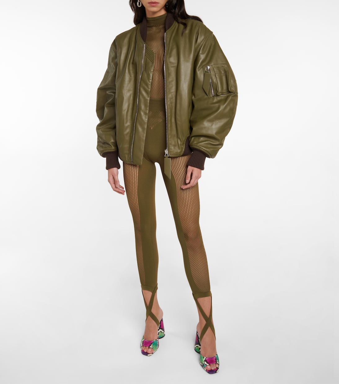 Steghose aus Jersey und Mesh | The Attico