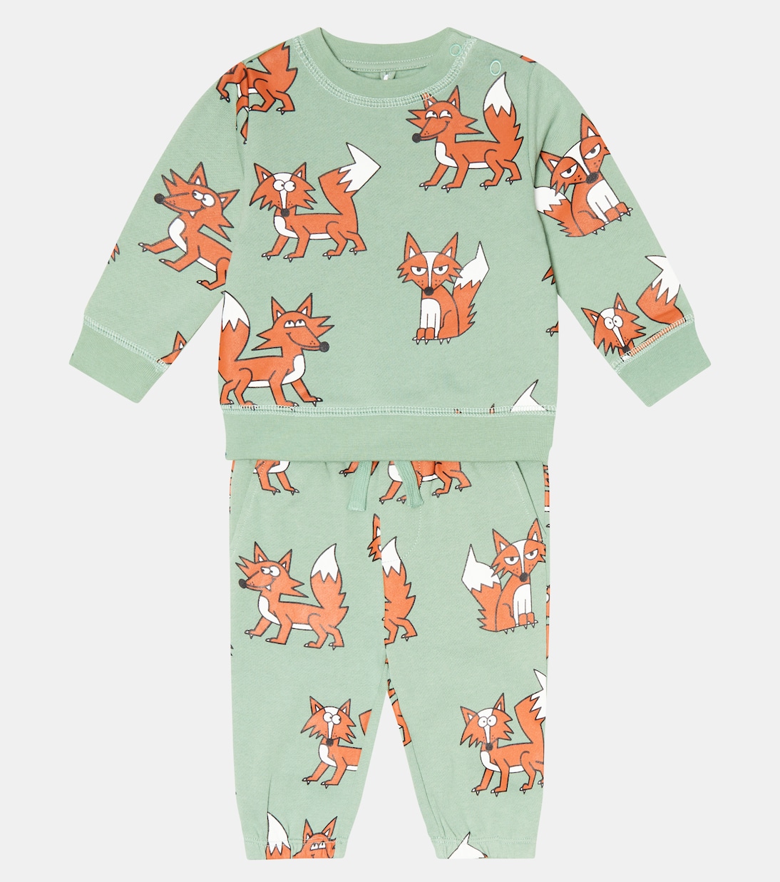 Baby printed cotton sweatshirt and pants set | Stella McCartney Kids