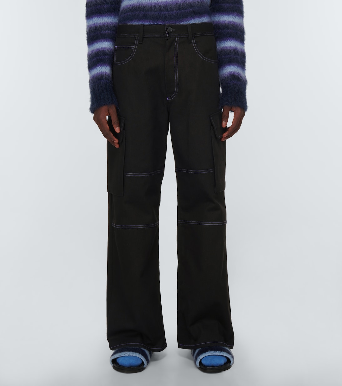 Pantalones cargo en gabardina de algodón | Marni