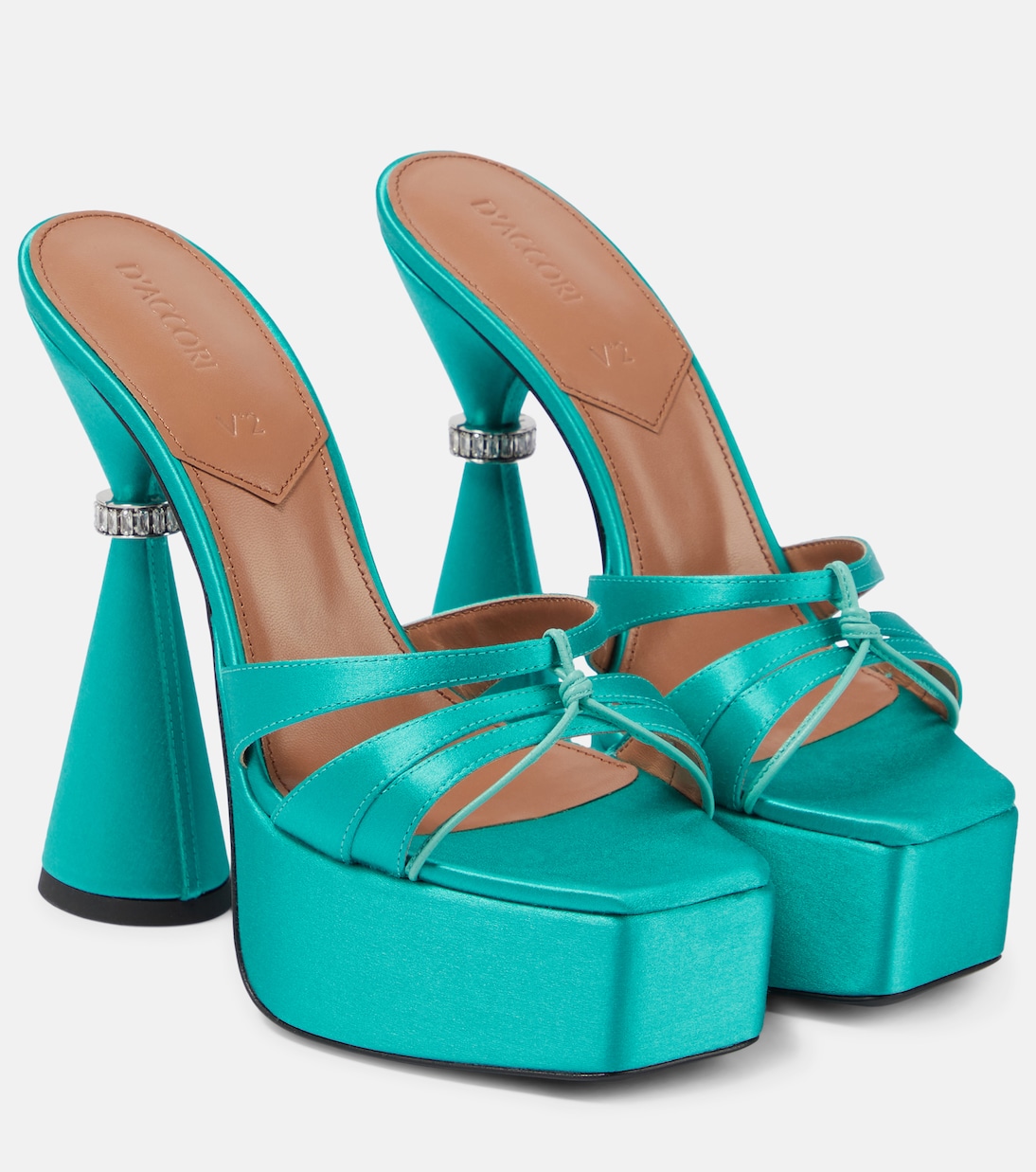 Plateau-Mules Sienna aus Satin | D'Accori