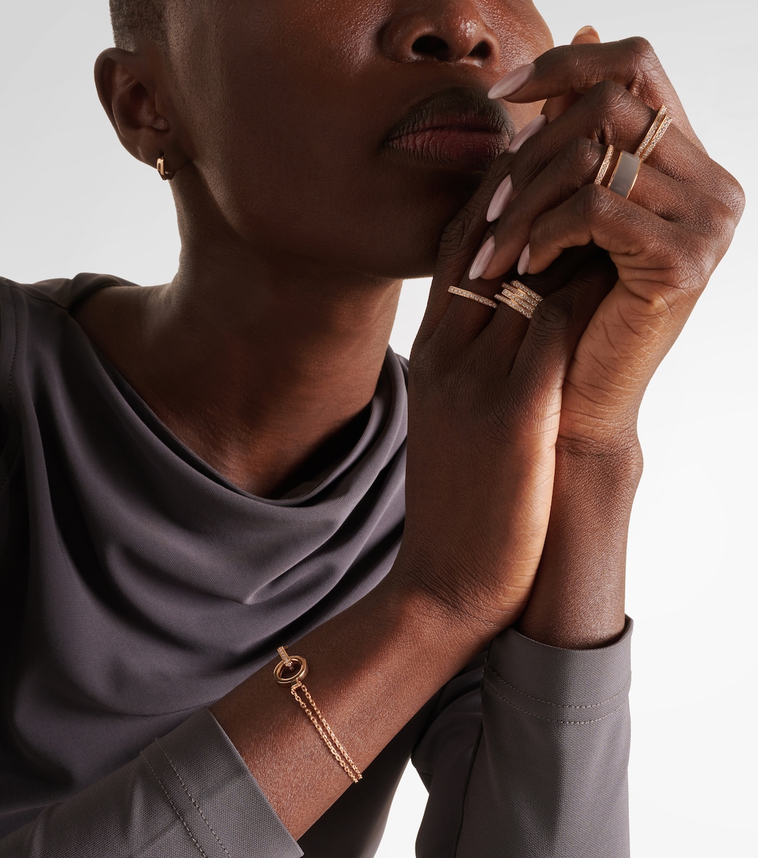 Bracciale Berbere 18kt in oro rosa con diamanti | Repossi