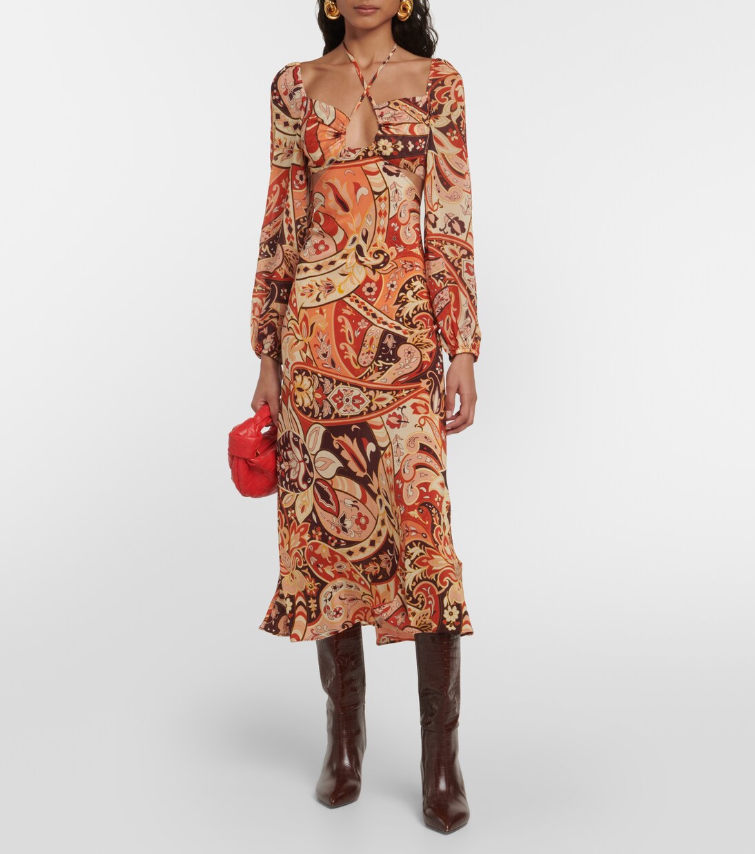Kamilla printed georgette maxi dress | Rixo