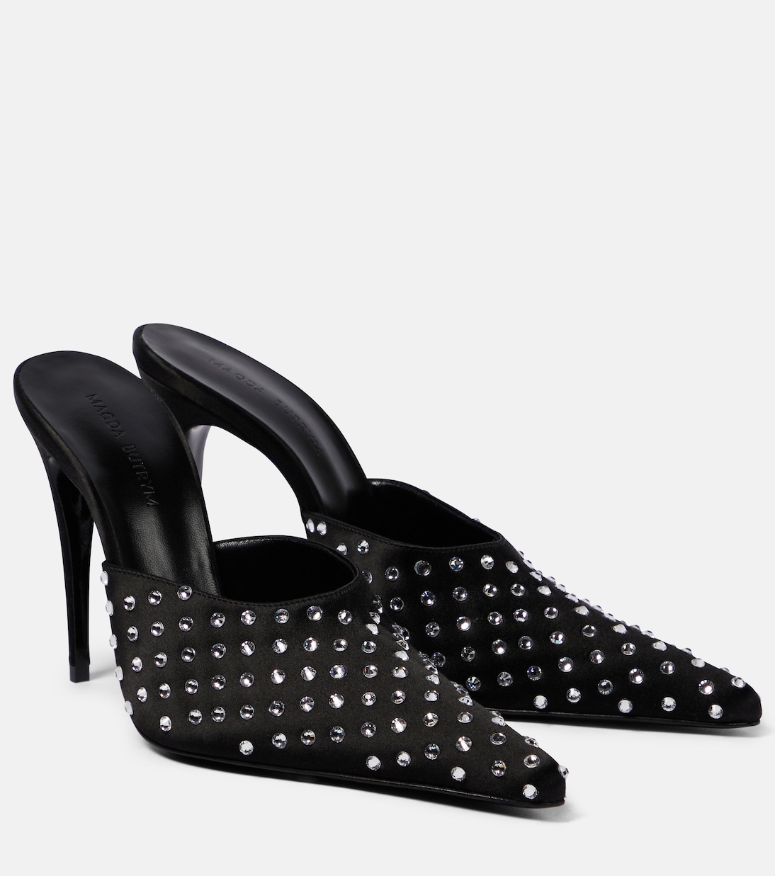 Embellished satin mules | Magda Butrym