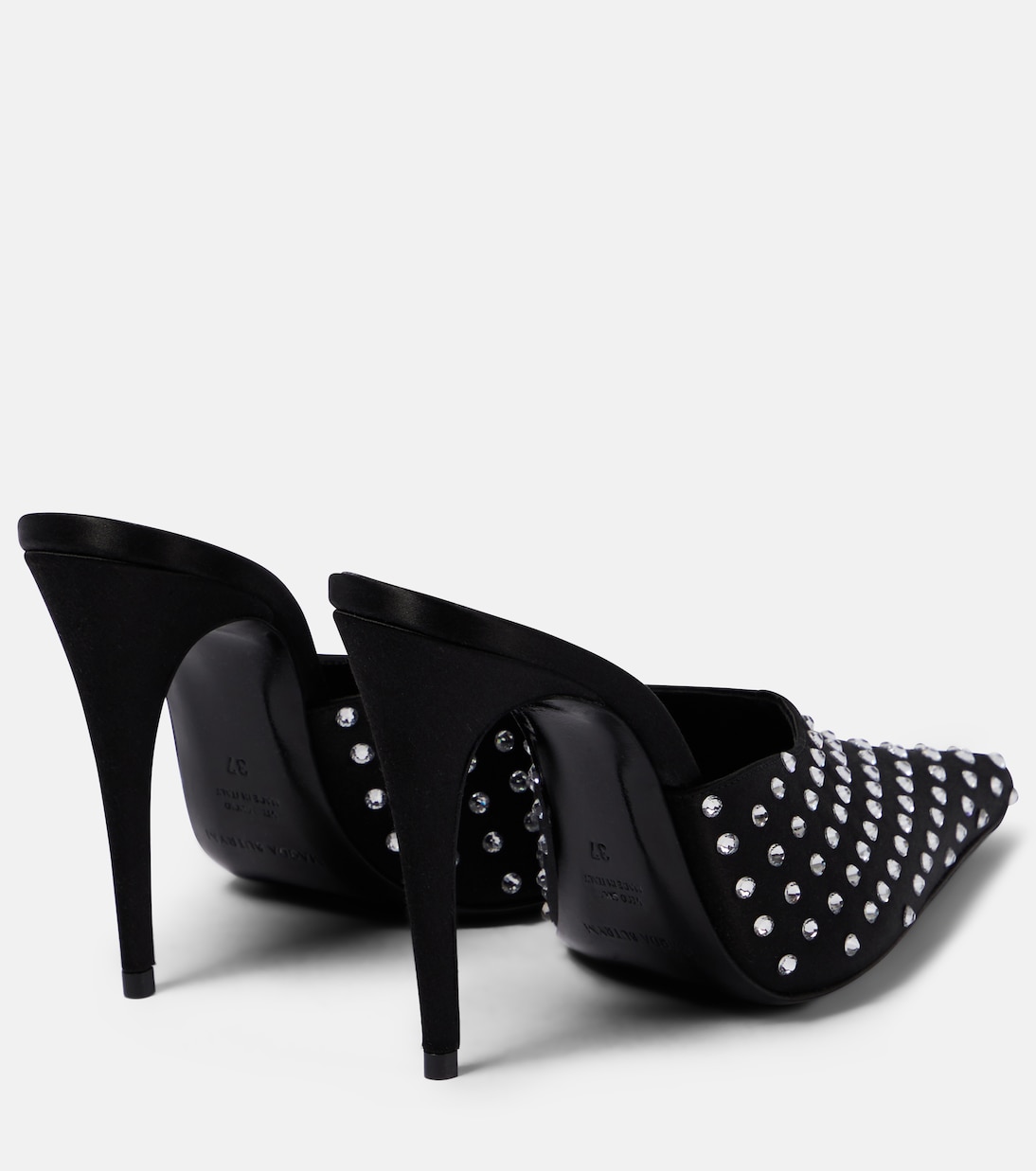 Embellished satin mules | Magda Butrym