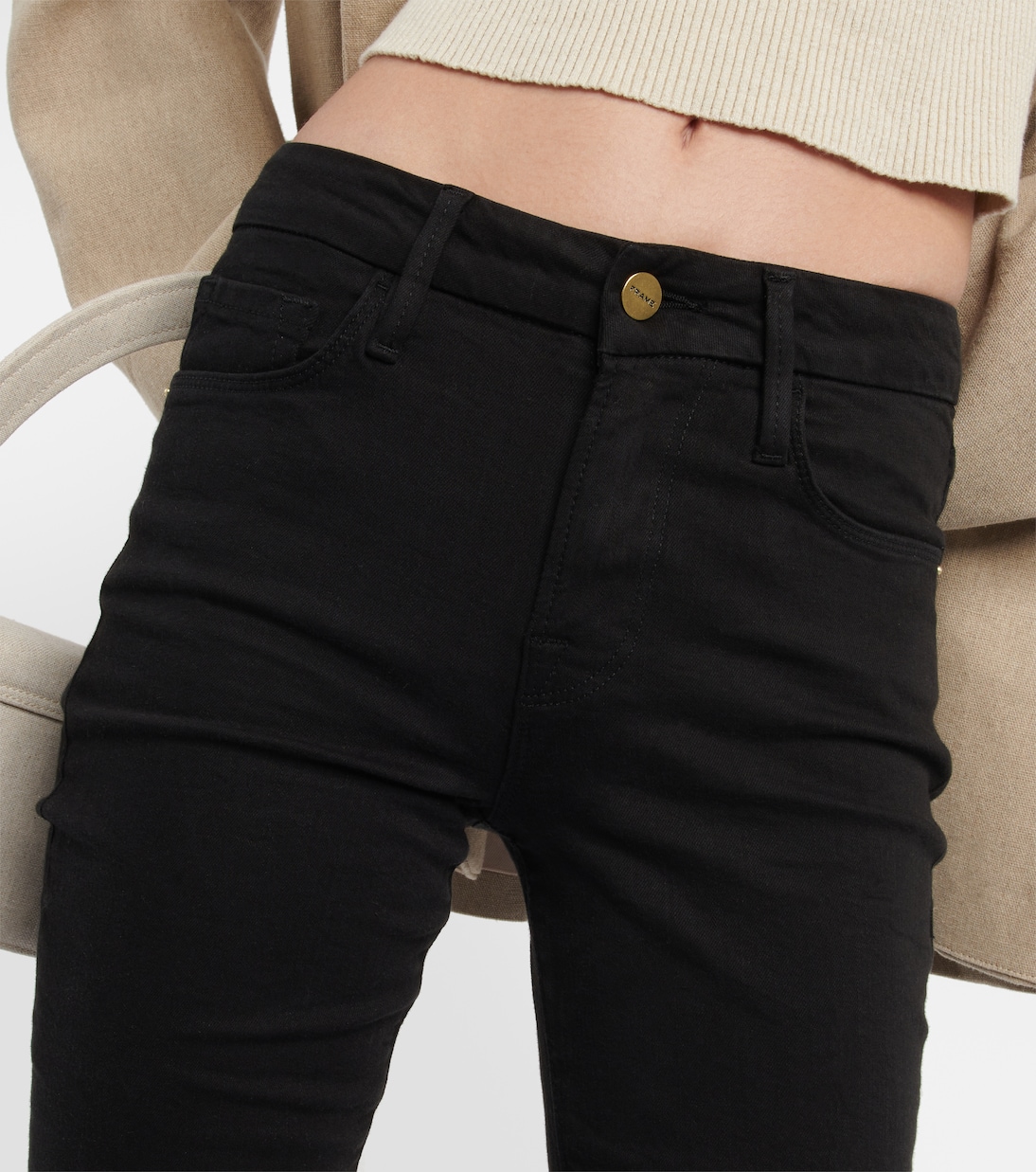 Jean bootcut Le Mini Boot à taille mi-haute | Frame