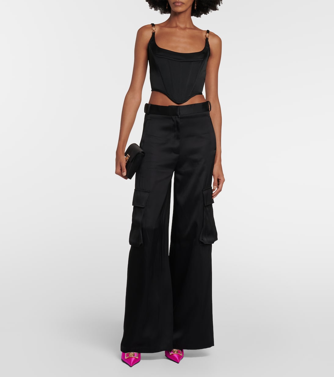 Bustier-Top Medusa '95 aus Satin | Versace