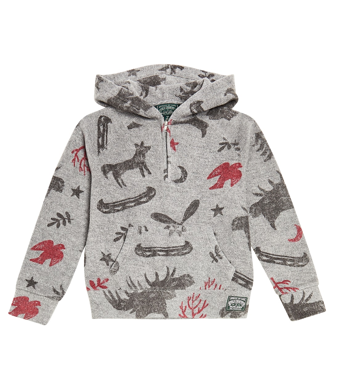 Printed cotton jersey hoodie | Polo Ralph Lauren Kids