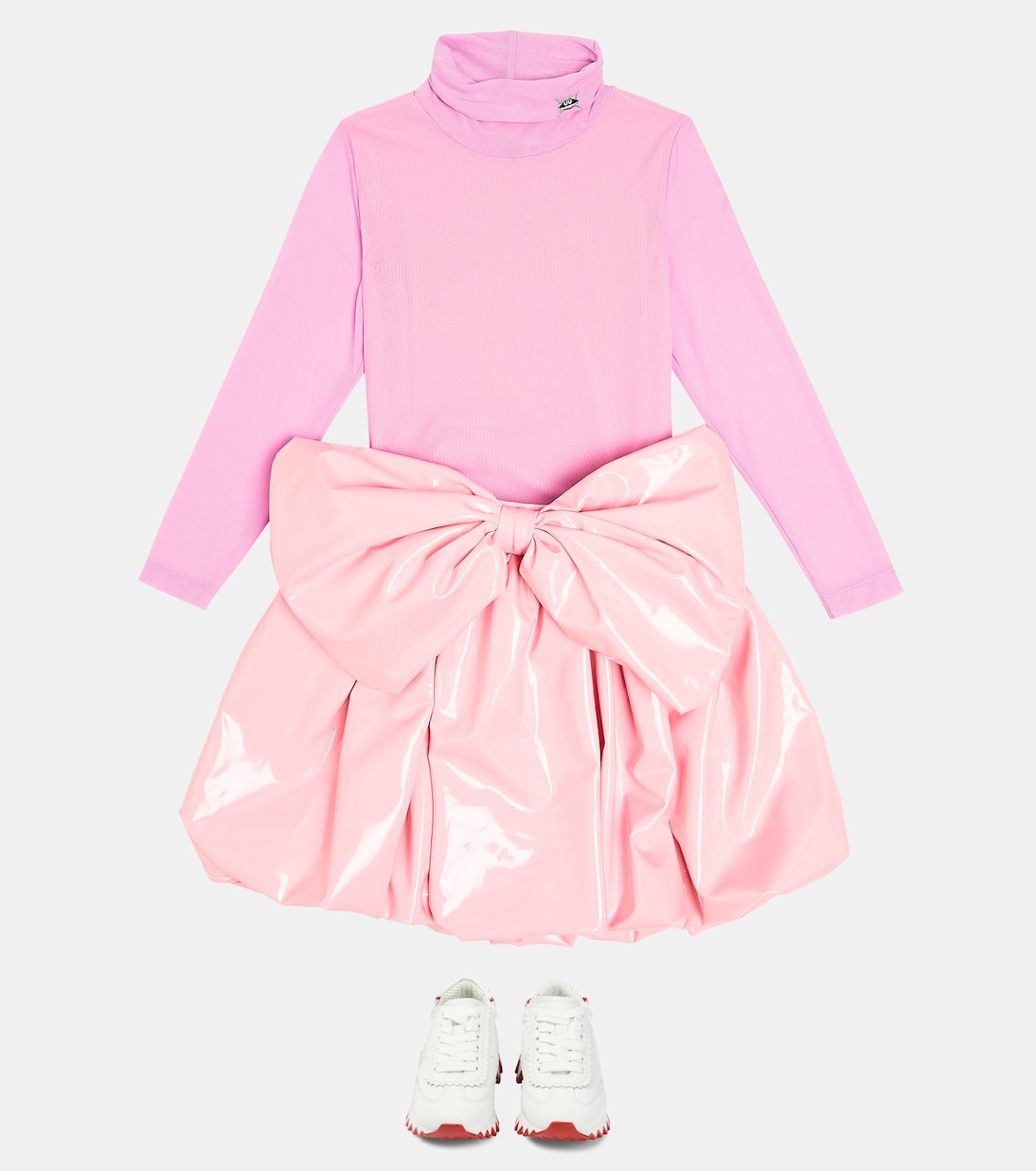 Mesh turtleneck top | Caroline Bosmans