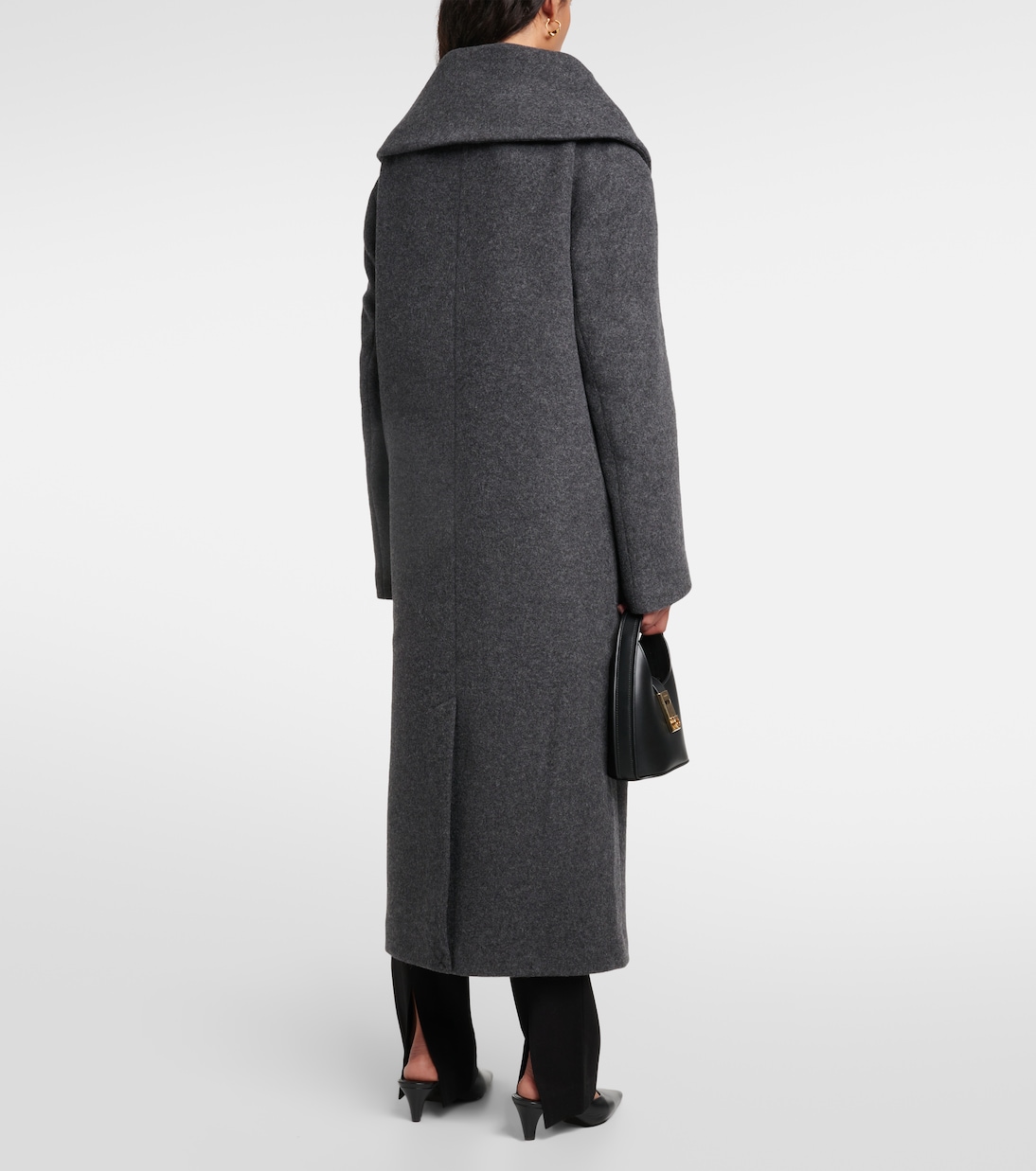 Oversized wool-blend felt wrap coat | Toteme